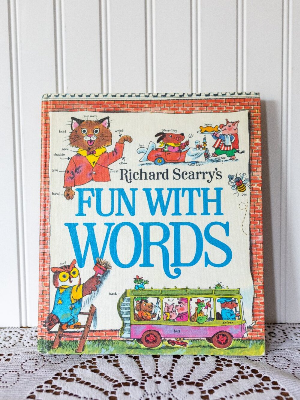 Vintage Richard Scarry Fun With Words 1971 Golden Press Hardcover Book